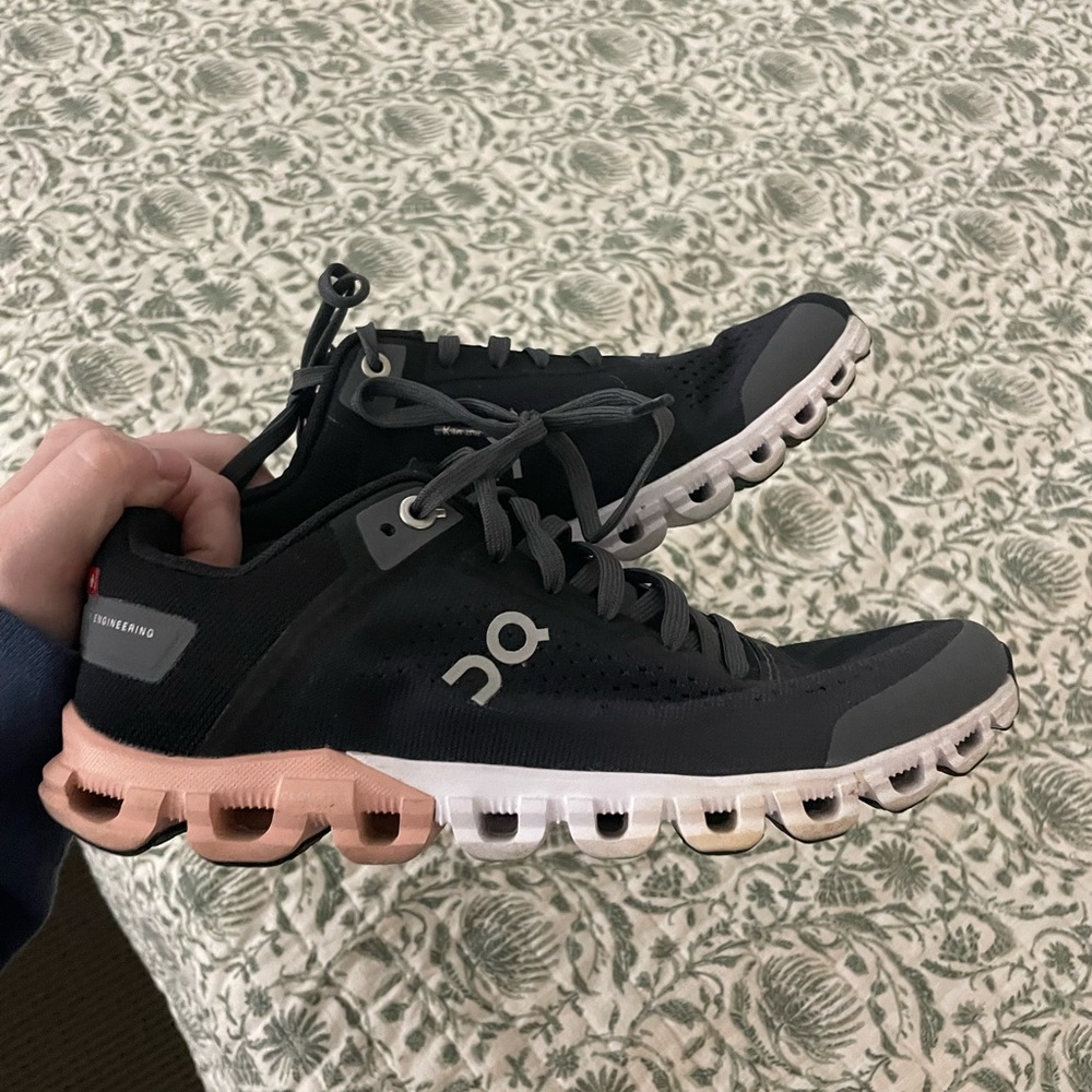 White, pink, black onclouds